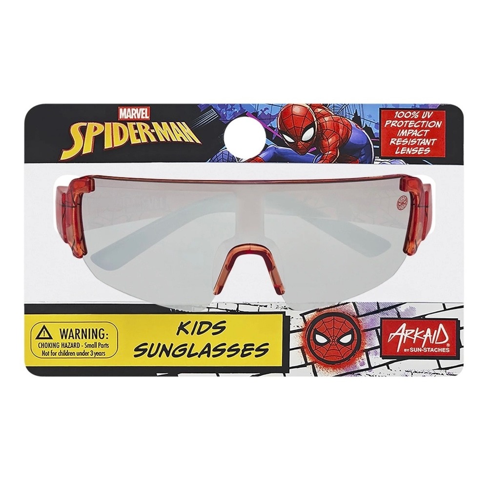 Marvel Spider-Man Kids Sunglasses Arkaid Sun-Staches Red Shield Mirror Lenses